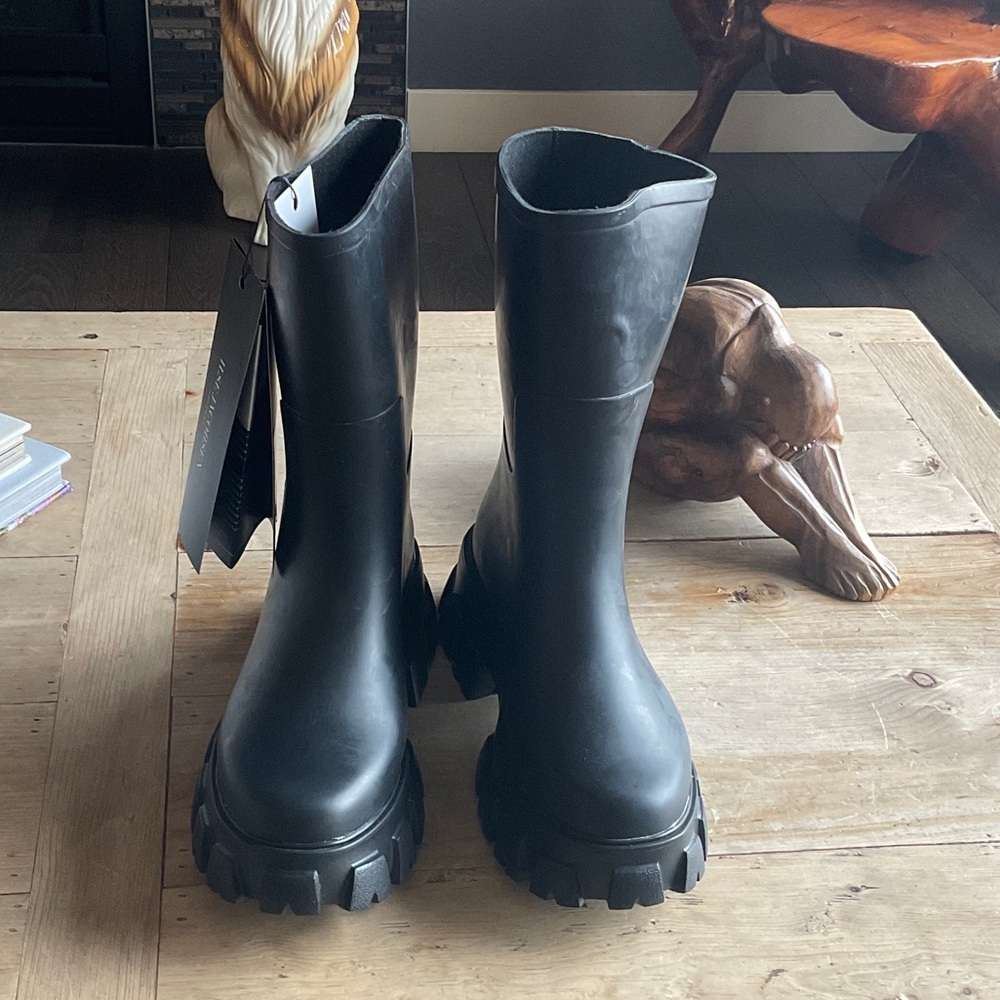 ILSE JACOBSEN BLACK RUBBER MOON BOOT